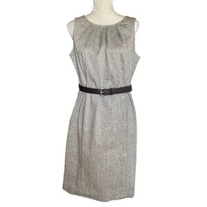 Michael Kors Women’s Snakeskin Print Belted Sleeveless Dress Size 12 Pleated